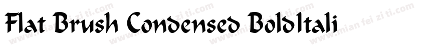 Flat Brush Condensed BoldItalic字体转换